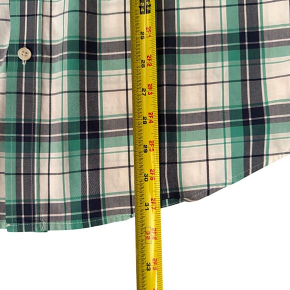 Croft & Barrow Aqua & Gray Plaid Short Sleeve Shirt Size XXL - Picture 11 of 11